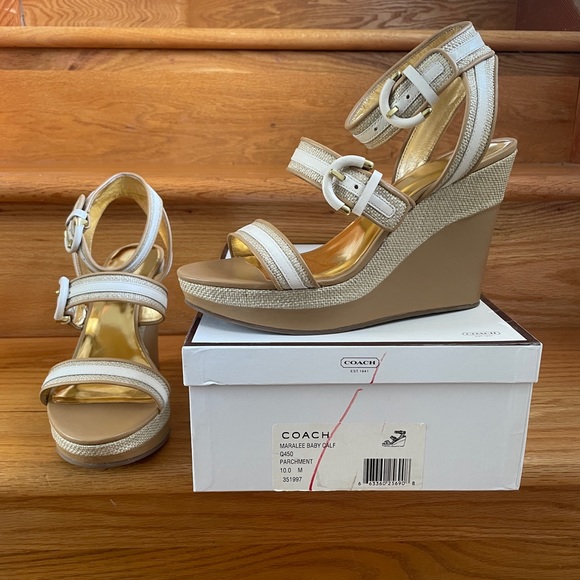 Coach Maralee Baby Calf Platform Wedges - Picture 2 of 8